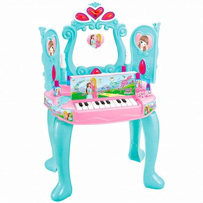Imagem de Penteadeira Sonho De Princesa Brinquedo 2 Em 1 Com Piano E Acessórios Dm Toys