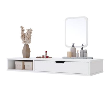 Imagem de Penteadeira Suspensa Camarim Escrivaninha Mesa Bancada Cantinho Maquiagem Porta Nicho Decoração Quarto