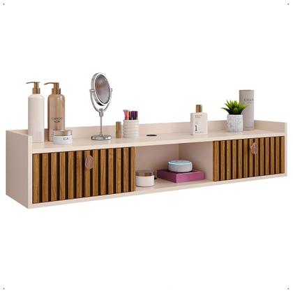 Imagem de Penteadeira Suspensa Camarim Organizadora Maquiagem Joy Life Com 2 portas