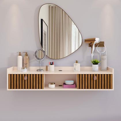 Imagem de Penteadeira Suspensa Camarim Organizadora Maquiagem Joy Life Com 2 portas