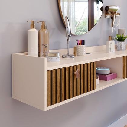 Imagem de Penteadeira Suspensa Camarim Organizadora Maquiagem Joy Life Com 2 portas