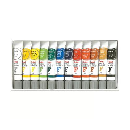 Imagem de Pentel Water Colours Tinta Aquarela Tubo 5ml 12 Cores WFRS12