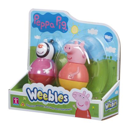 Imagem de Peppa Pig - Pack com 2 Weebles de 8cm - Peppa e Zoe