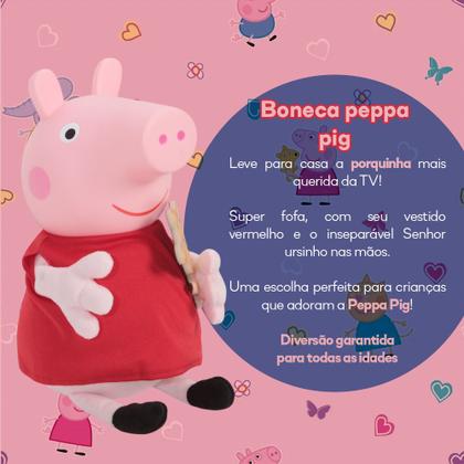Imagem de Peppa Pig Pelúcia 30cm Com Acessórios Desenho Infantil 1620