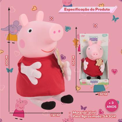 Imagem de Peppa Pig Pelúcia 30cm Com Acessórios Desenho Infantil 1620