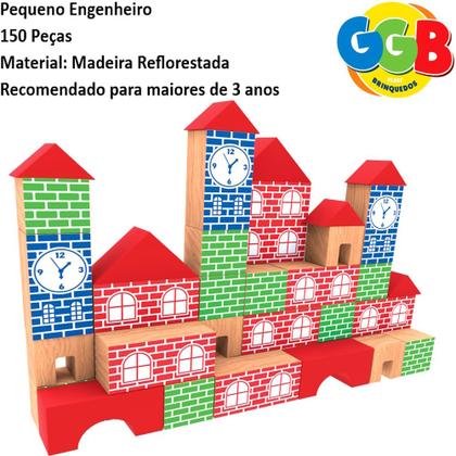 Imagem de Pequeno Engenheiro 150 Pcs Blocos Monta Monta Infantil