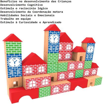 Imagem de Pequeno Engenheiro 50 Pcs Blocos Monta Monta Infantil