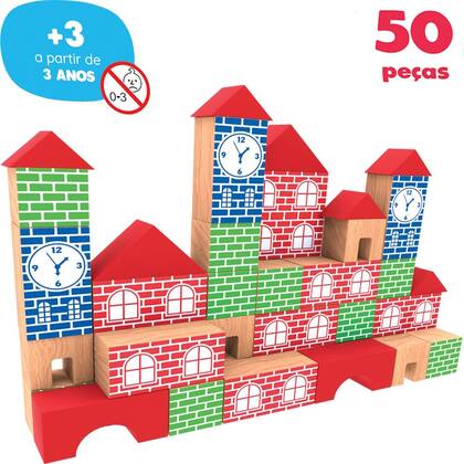 Imagem de Pequeno Engenheiro 50 Pcs Blocos Monta Monta Infantil