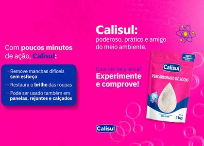 Imagem de Percarbonato de Sódio 100 Puro 1kg ou 500g Calisul Tira Manchas Alvejante Para Roupas e Limpeza