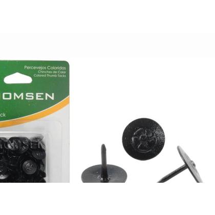 Imagem de Percevejo Thomsen Preto Cartela Com 50 Pecas Pc-027
