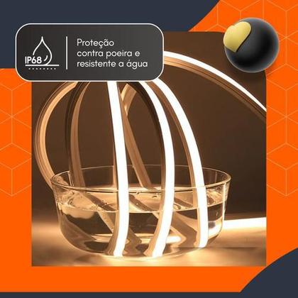 Imagem de Perfil De Led Flexível Embutir Blindado 10m Ip68 Sem Emenda