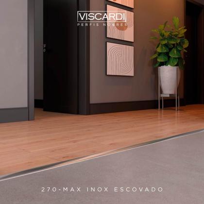 Imagem de Perfil Junção em Inox Escovado Max 270 34mmx9mmx3m - Viscardi
