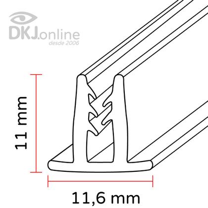 Imagem de Perfil Plástico Porta Stoppers 3 cm 57 unds com Fita Dupla Face para Comunicação Visual