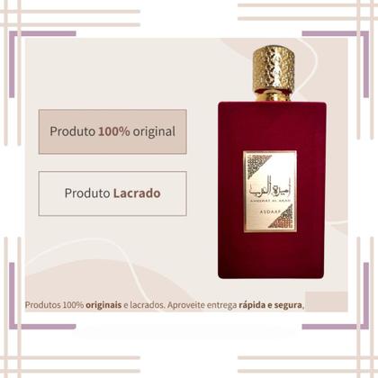 Imagem de Perfume Árabe Ameerat Al Arab Red Vermelho Edp Lattafa Asdaaf 100ml Feminino - Original Importado
