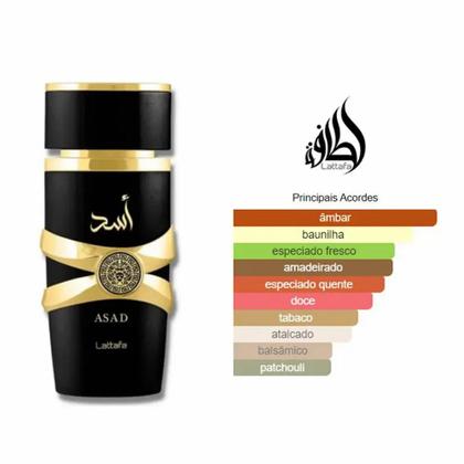 Perfume Árabe Asad Lattafa Eau de Parfum Masculino 100ml Importado