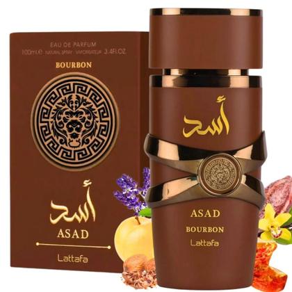 Imagem de Perfume Árabe Assad Bourbon Lattafa Masculino Eau de Parfum 100ml Original Importado