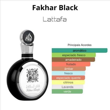 Imagem de Perfume Árabe Lattafa Fakhar Black 100ml  Original