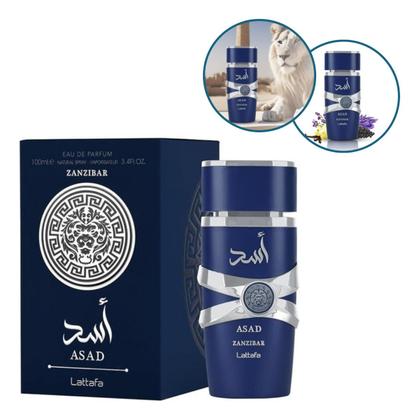 Imagem de Perfume Arabe Masculino Asad Zanzibar 100ml Edp Lataffa Original  Importado