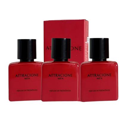 Imagem de Perfume Attracione Men Masculino com Feromônios 25ml - Kit com 3