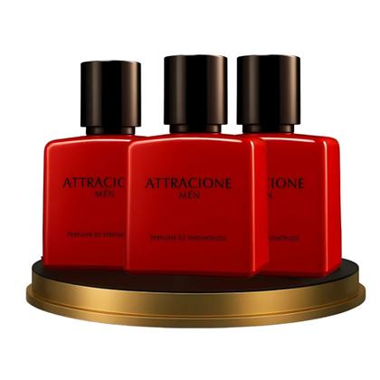 Imagem de Perfume Attracione Men Masculino com Feromônios 25ml - Kit com 3