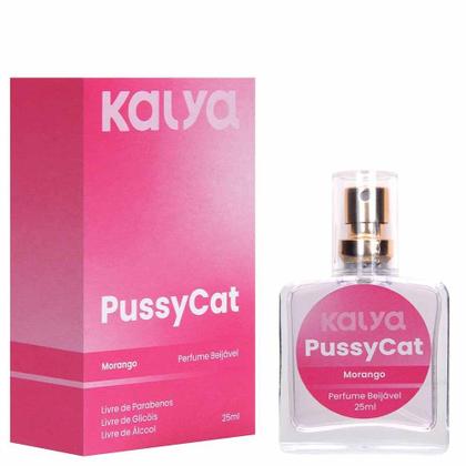 Imagem de Perfume Beijável Feminino Pussycat Aroma e Sabor Morango 25ml