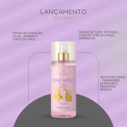 Imagem de Perfume Body Splash Desodorante Colônia 200 Ml One Spell Secrets Vilamu - Angel One Perfume Eau Marc