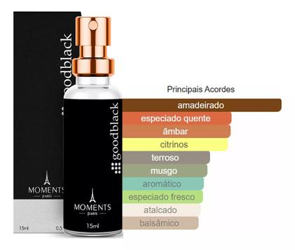 Imagem de Perfume de Bolso Masculino Goodblack 15ml - Moments Paris