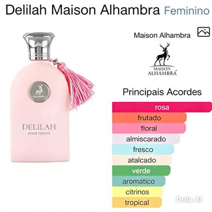 Imagem de Perfume Delilah Pour Femme Maison Alhambra Feminino Eau de Parfum 100ml