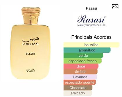Imagem de Perfume Hawas Elixir Rasasi Eau de Parfum 100ml