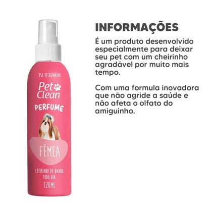 Imagem de Perfume para Cães e Gatos Pet Clean Fêmeas 120ml