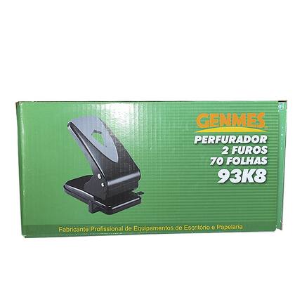 Imagem de Perfurador de Papel 93K8 Capacidade 70 Folhas 2 Furos Genmes