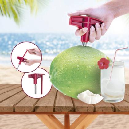 Imagem de Perfurador e Sacador de Coco Fura-coco Manual Higiênico
