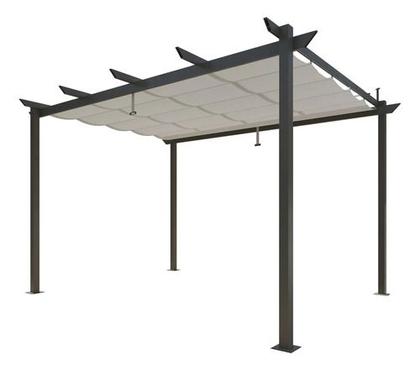 Imagem de Pergolado Retrátil Alumínio E Poliester Tenda 4x2.8m - Malta