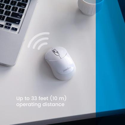 Imagem de Perixx PERIMICE-802W Wireless Bluetooth Mouse - Design Portátil para Windows, iOS e Android Tablet - Branco