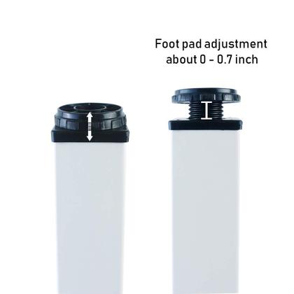 Imagem de Pernas de mesa de metal ajustáveis QLLY 76 cm brancas, conjunto de 4