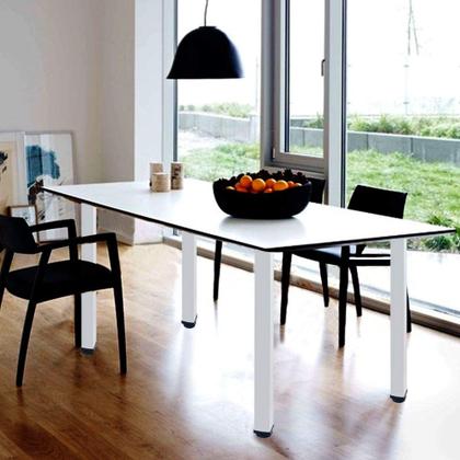 Imagem de Pernas de mesa de metal ajustáveis QLLY 76 cm brancas, conjunto de 4
