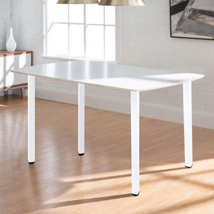 Imagem de Pernas de mesa de metal ajustáveis QLLY 76 cm brancas, conjunto de 4