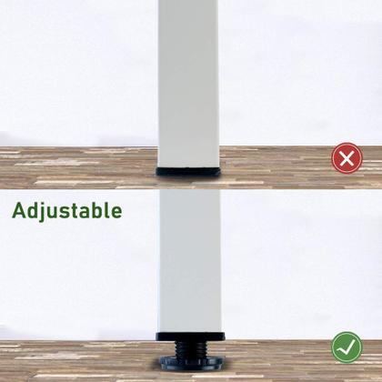 Imagem de Pernas de mesa de metal ajustáveis QLLY 76 cm brancas, conjunto de 4