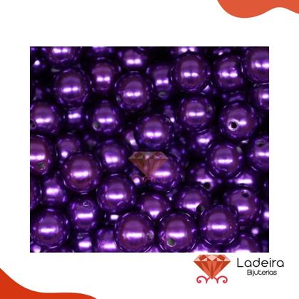 Imagem de Perola Inteira Com Furo 10mm Em Abs Com 500Gr