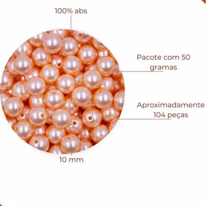 Imagem de Perola inteira com furo 12mm em abs com 50g