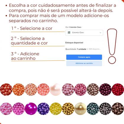 Imagem de Perola inteira com furo 12mm em abs com 50g