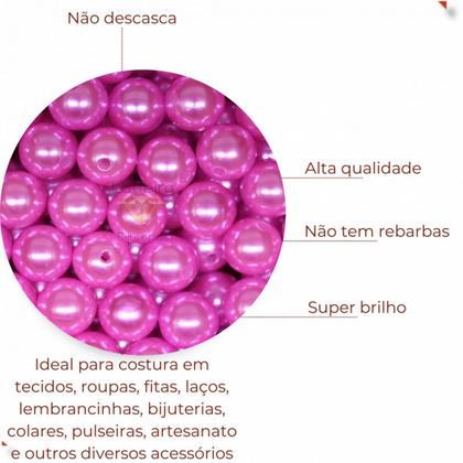 Imagem de Perola inteira com furo 12mm em abs com 50g