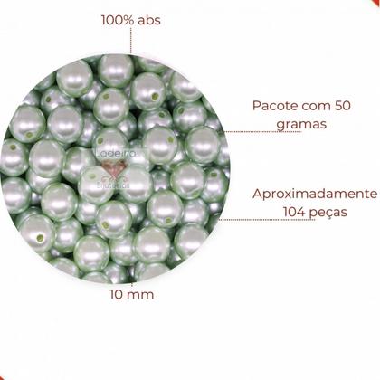 Imagem de Perola inteira com furo 12mm em abs com 50g