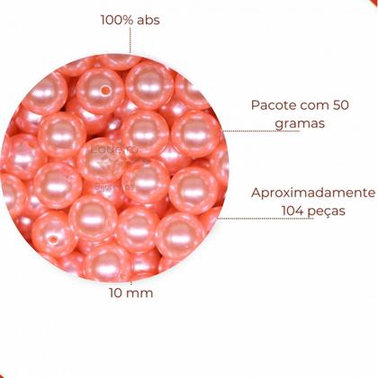 Imagem de Perola inteira com furo 12mm em abs com 50g