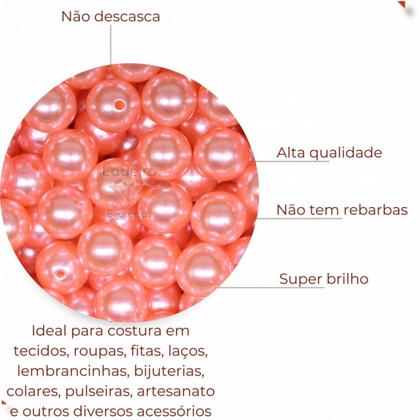 Imagem de Perola inteira com furo 12mm em abs com 50g