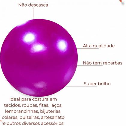 Imagem de Perola inteira com furo 12mm em abs com 50g