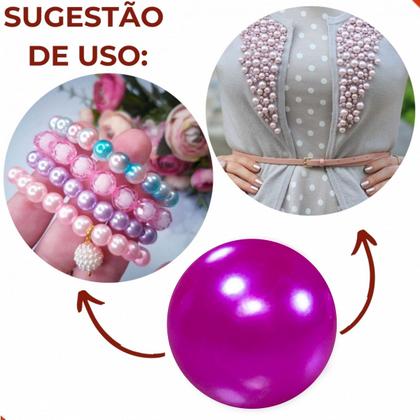 Imagem de Perola inteira com furo 12mm em abs com 50g