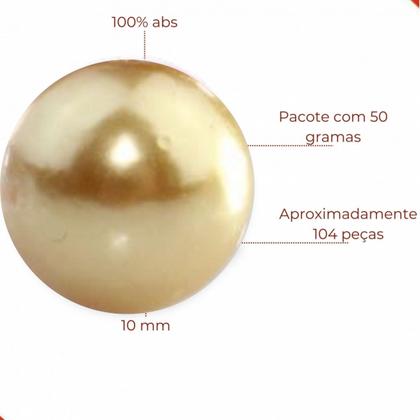 Imagem de Perola inteira com furo 12mm em abs com 50g