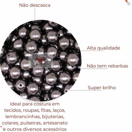 Imagem de Perola inteira com furo 12mm em abs com 50g