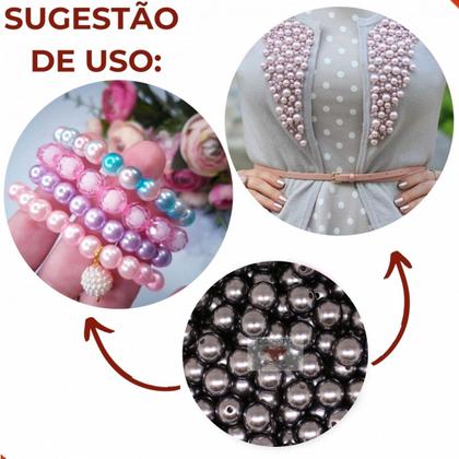 Imagem de Perola inteira com furo 12mm em abs com 50g